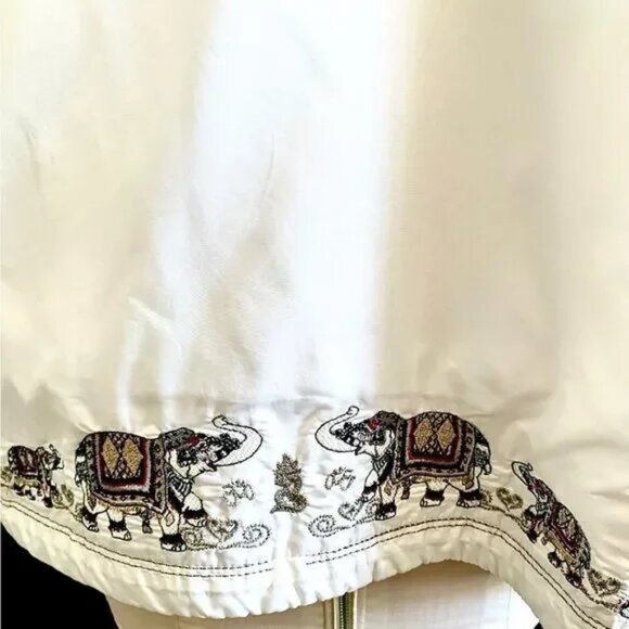 Vintage Bogner heavily embroidered Elephant Design white ski jacket 4 - Picture 7 of 14